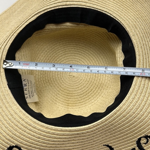 Floppy beach hat “Out of Office” wide brim woven hat. One size fits most. - Picture 6 of 6